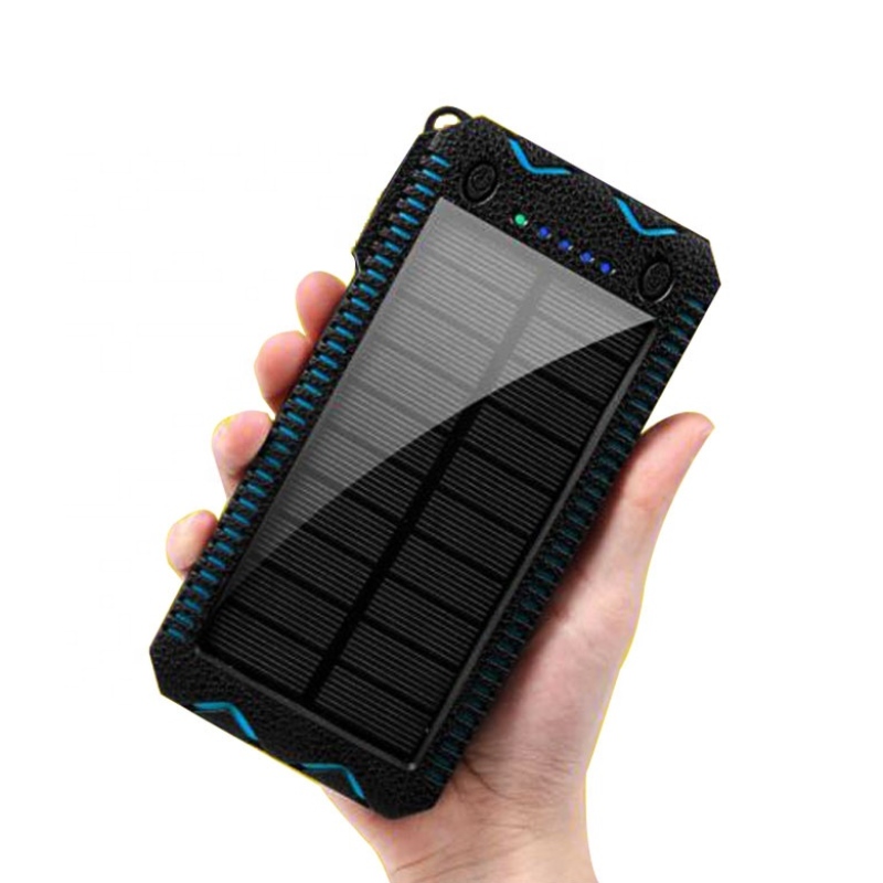Bộ sạcnăng lượng mặt trời không thấmnước Ngân hàngnăng lượng mặt trời Ngân hàngnăng lượng mặt trời 10000 Mah Powerbank Portable Với Lumen Led Đèn lũngoài trời